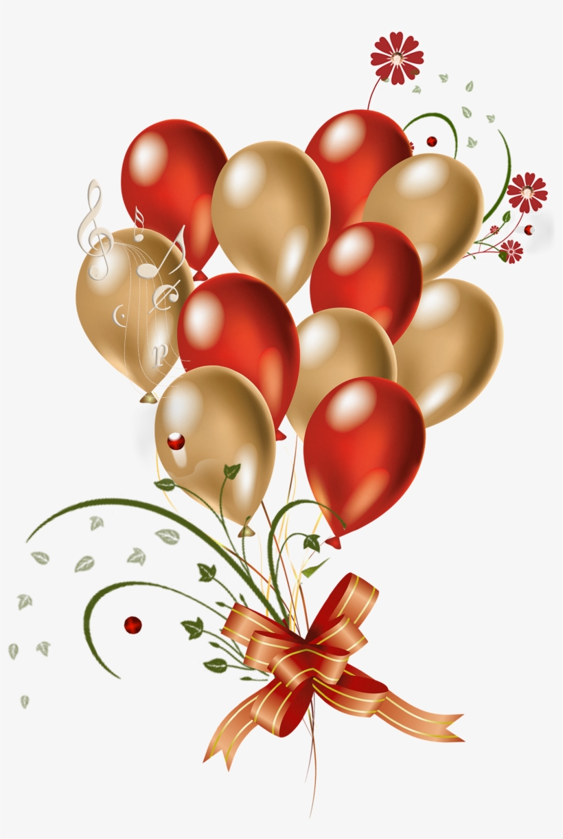 Transparent Red And Gold Balloons Clipart - Red Gold Balloon Png, transparent png download