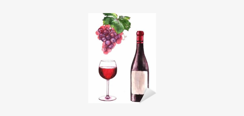 Wine Drawing Watercolor - Drawing, transparent png download