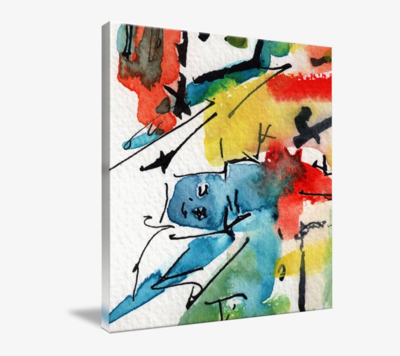 Abstract Intuitive Ink And Watercolor Blue Man By Ginette - Painting, transparent png download