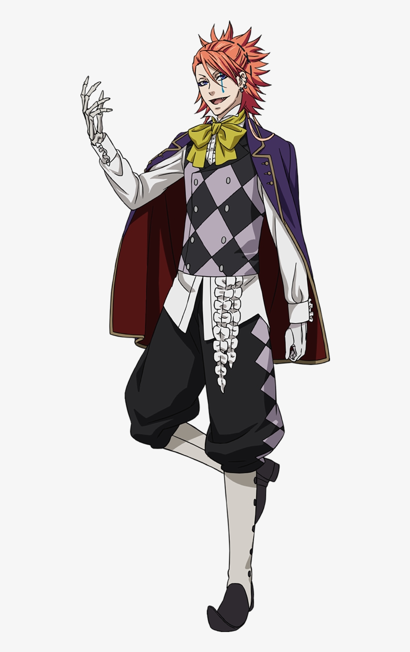 Karnival Black Butler Book Of Circus Joker Cosplay Costume Png