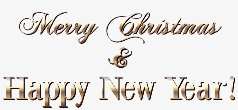 Gold Merry Christmas Text Style Png Clipart Image Merry Christmas And Happy New Year Png Png Image Transparent Png Free Download On Seekpng
