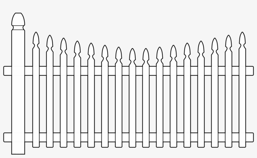Picket Fence Borders And Frames Chain-link Fencing - White Picket Fence Clipart, transparent png download