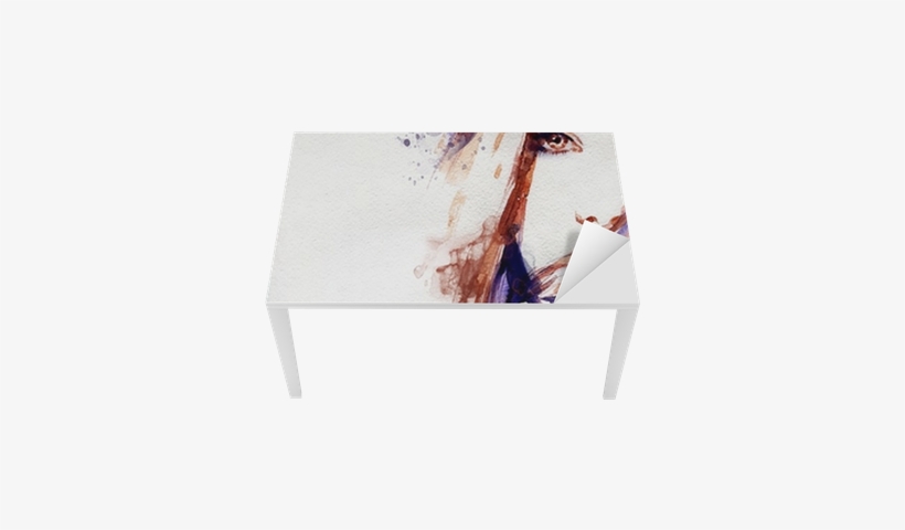 Watercolor Illustration Table & Desk Veneer • Pixers® - Illustration, transparent png download