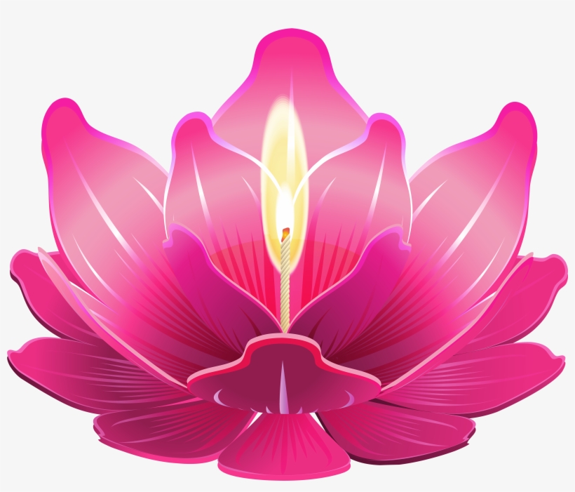 Lotus Candle Png, transparent png download