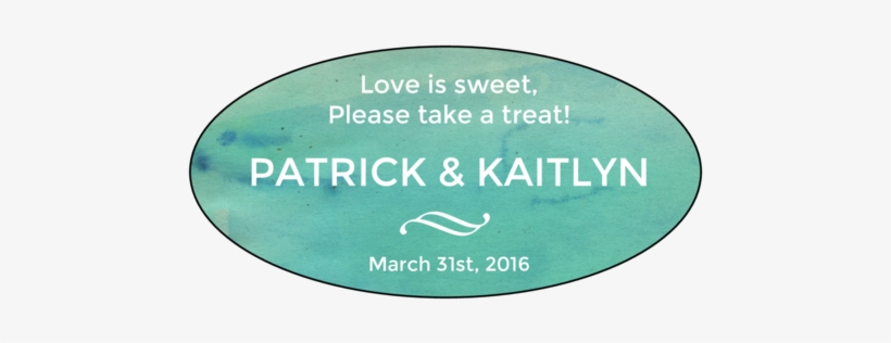 Blue Watercolor Oval Wedding Favor Labels - Watercolor Painting, transparent png download