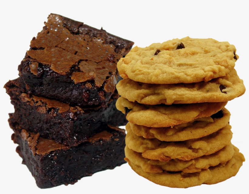 Dessert Clipart Baked Cookie - Cookie And Brownie Tray, transparent png download
