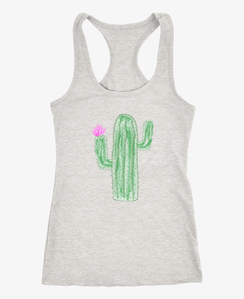 Watercolor Cactus Tank - Thin Blue Line For Women Tanks, transparent png download