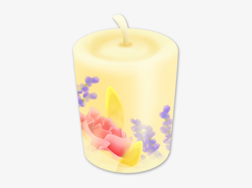Floral Candle - Portable Network Graphics, transparent png download
