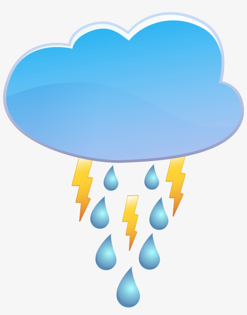 Free Png Cloud Rain And Thunder Weather Icon Png Images - Rain And Thunder Png, transparent png download