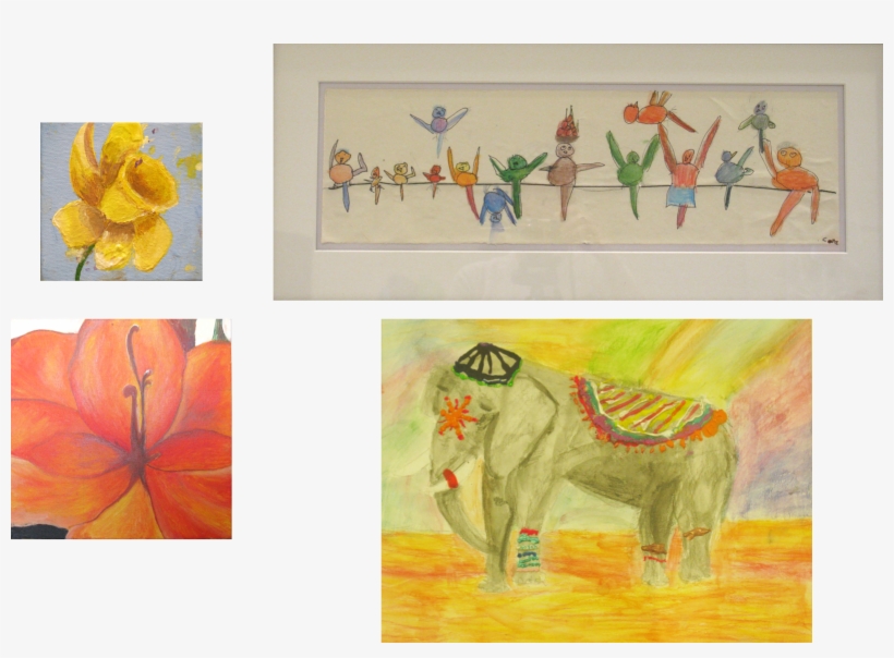 Daffodil, Lily, Hanging By A Wire, Elephants Of Color - Elephant, transparent png download