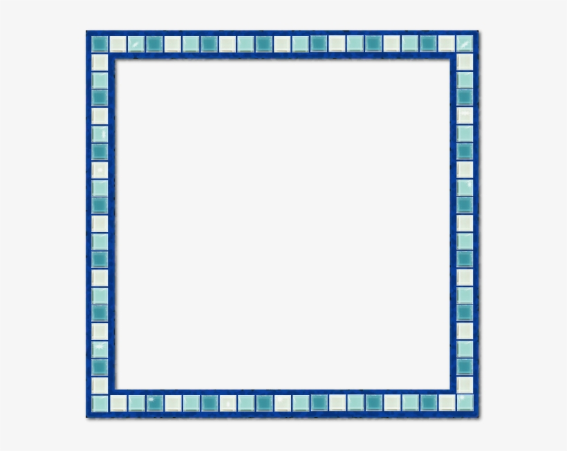 Mosaic Aqua Blue Border Vector Frame, Mosaics, Ceramic, - Tile, transparent png download