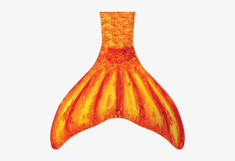 Destiny's Tropical Sunrise Mermaid Tail - Fin Fun Orange Mermaid Tail, transparent png download