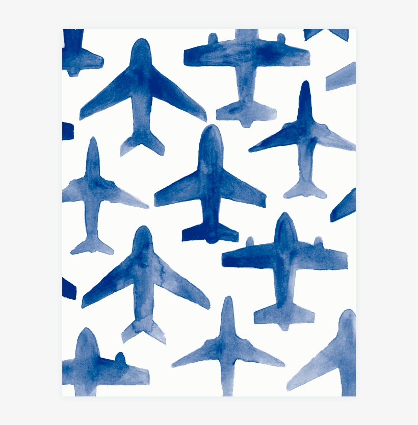 Airplane Watercolor Print Más - Airplane Watercolor, transparent png download