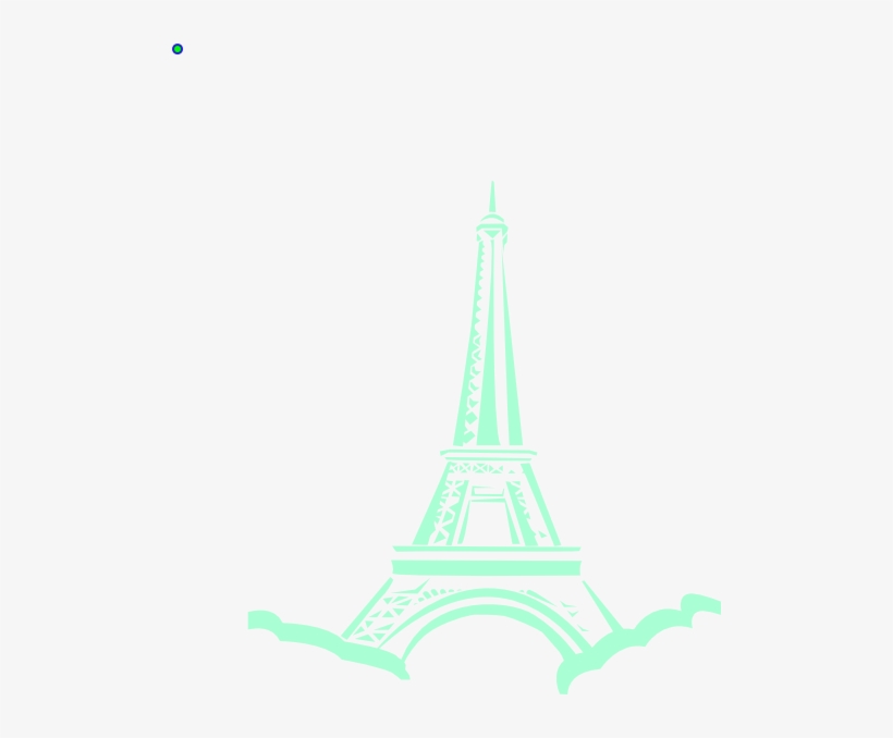 Mint Eiffel Tower Clip Art - Mint Green Clip Art, transparent png download