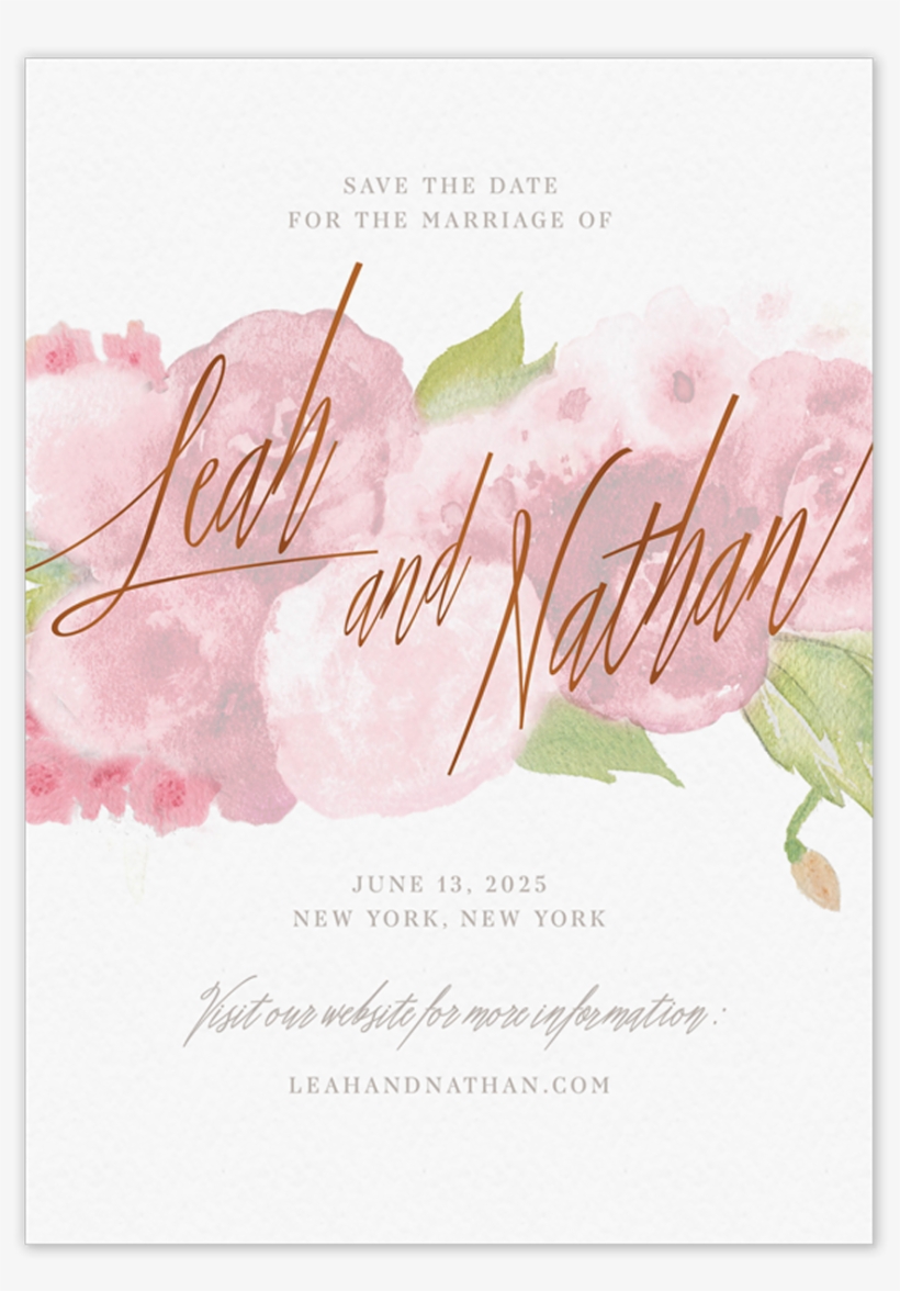 Watercolor Save The Date - Calligraphy, transparent png download
