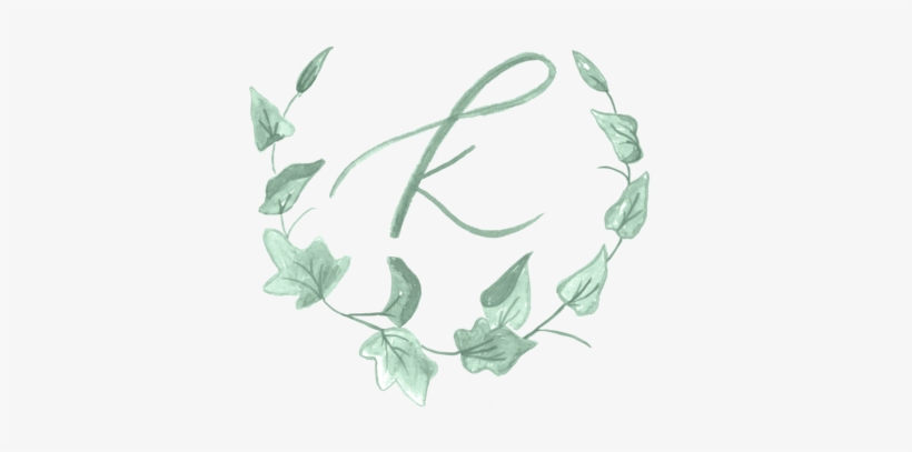 Kathryn Ivy Monogram Watercolor Final - Watercolor Painting, transparent png download