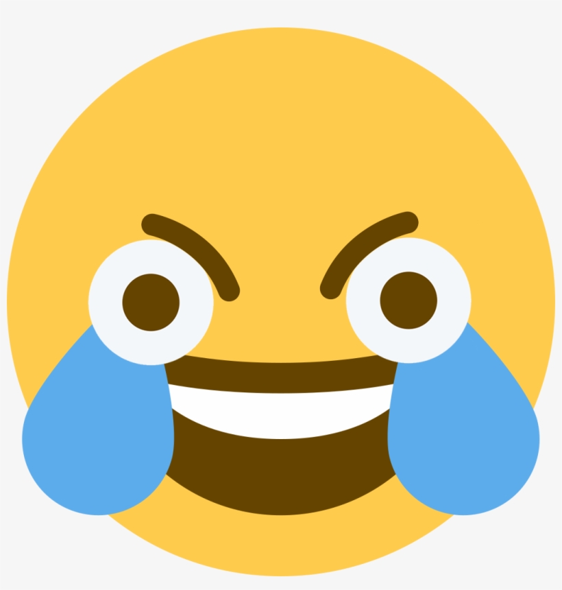 Yellow Face Nose Beak Head Emoticon Clip Art Smile - Open Eye Crying Laughing Emoji, transparent png download