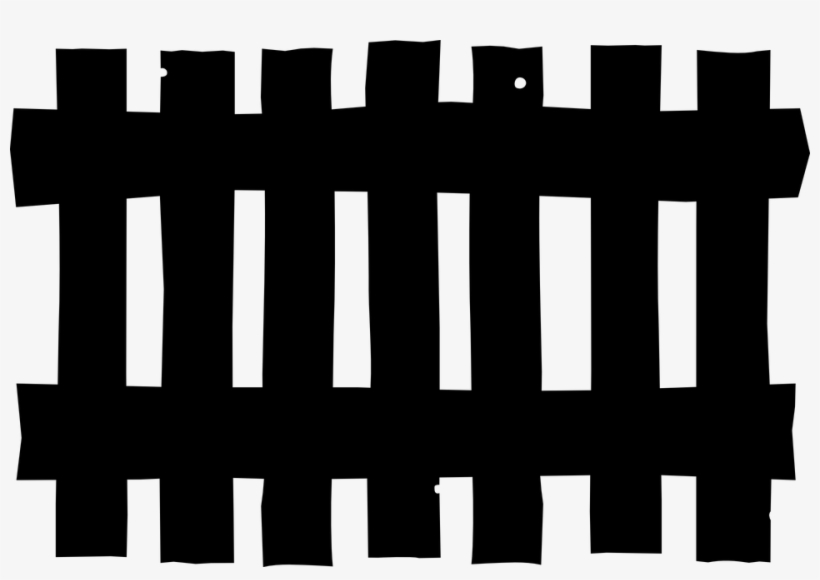 Fence Railings Silhouette - Silhouette Of A Fence, transparent png download