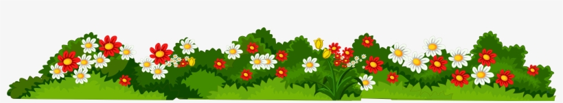 Graphic Royalty Free With Transparent Png Flower Pinterest - Grass With Flowers Clipart, transparent png download
