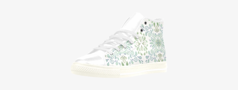 Blue And Green Watercolor Pattern Aquila High Top Action - Skate Shoe, transparent png download