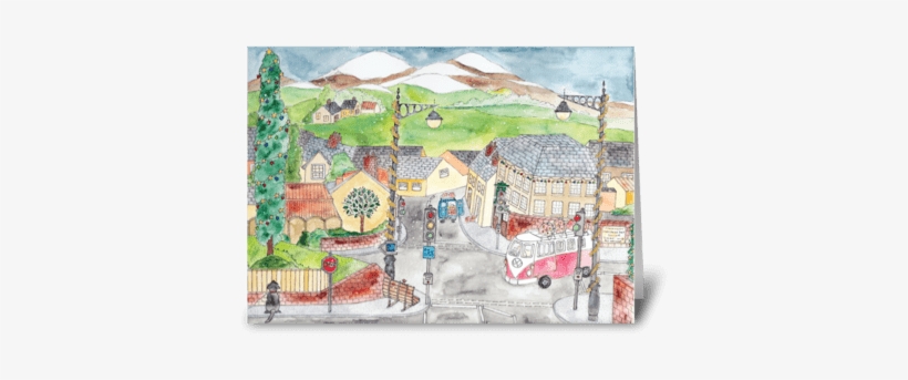 Christmas Day Greeting Card - Painting, transparent png download