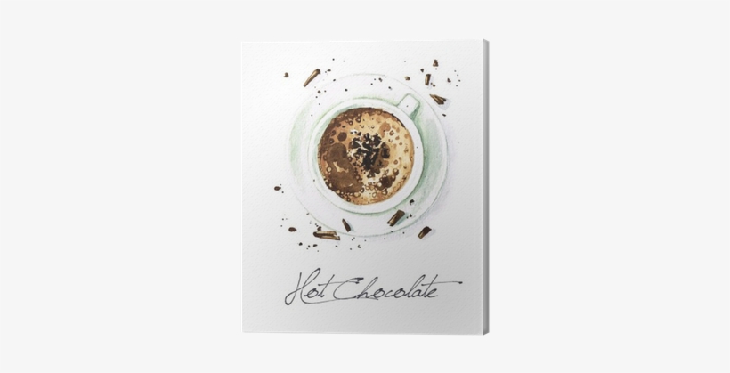 Watercolor Food Painting - Hot Chocolate Watercolor Painting, transparent png download