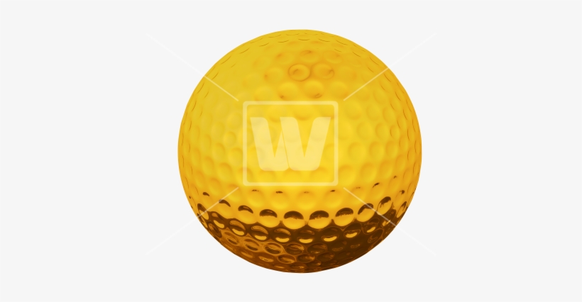 Golden Golf Ball - Golden Golf Ball Png, transparent png download