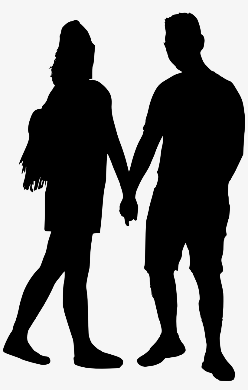 Free Download - Pocahontas And John Smith Silhouette, transparent png download
