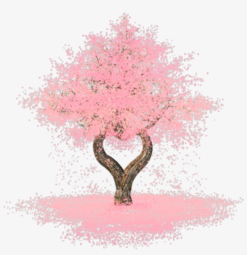 Ftestickers Watercolor Tree Pink Transparent - Maple, transparent png download