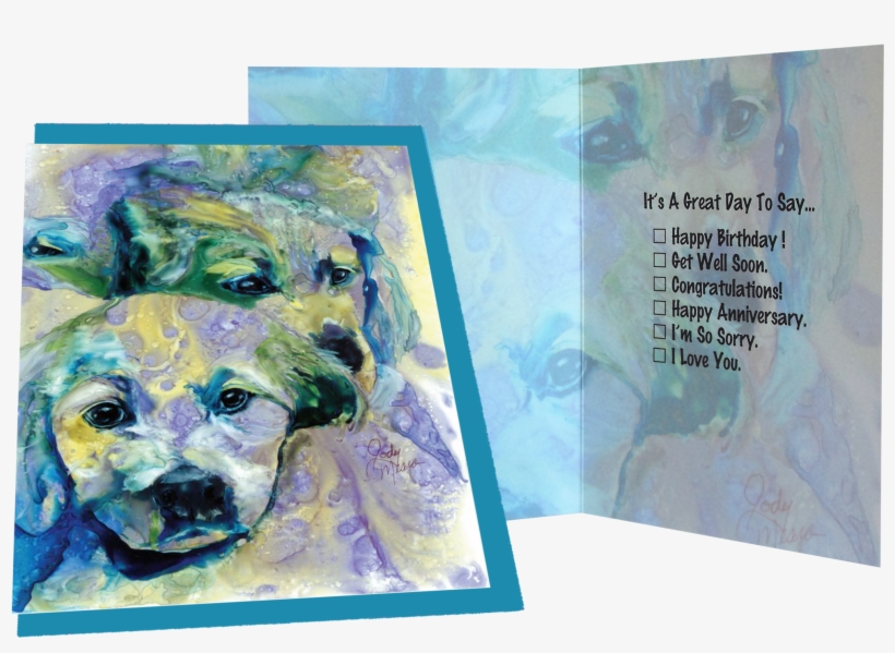 Golden Retriever Puppy Pile Greeting Card - Rainbow Card Company Lc141pp 20 X 30, transparent png download