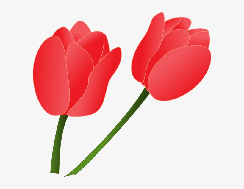 Tulip Clipart Flower Clip Art Floral Clip Art Watercolor - Tulips Clipart, transparent png download