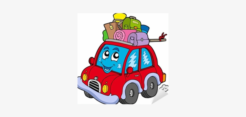 Cartoon Car With Luggage, transparent png download