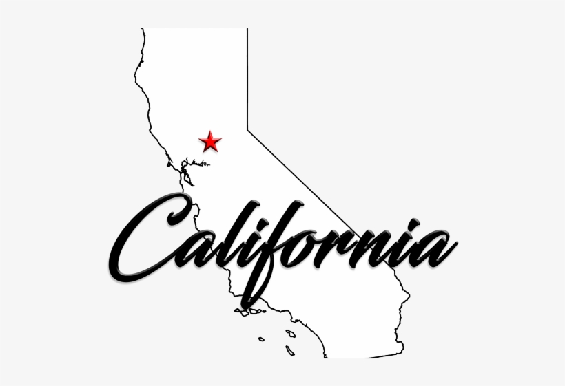 California Clipart Outline - Calligraphy, transparent png download