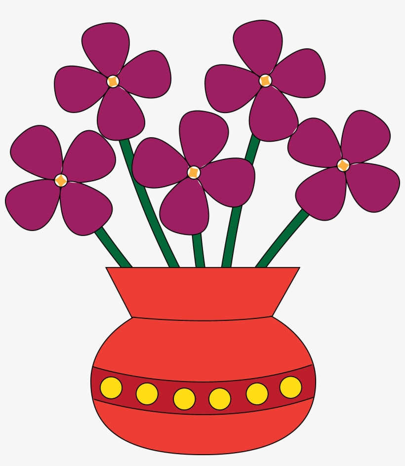 Clip Arts Related To - Flowers In A Vase Clipart, transparent png download