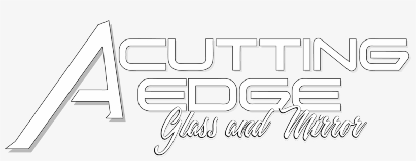 A Cutting Edge Glass & Mirror - Calligraphy, transparent png download