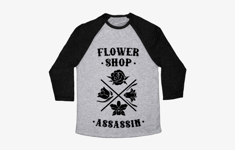 Flower Shop Assassin Baseball Tee - Heroes Never Die Shirt, transparent png download