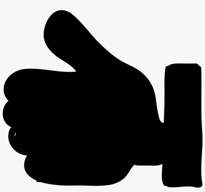 Like Thumb Up Signal Of Filled Hand Comments - Thumb Signal, transparent png download
