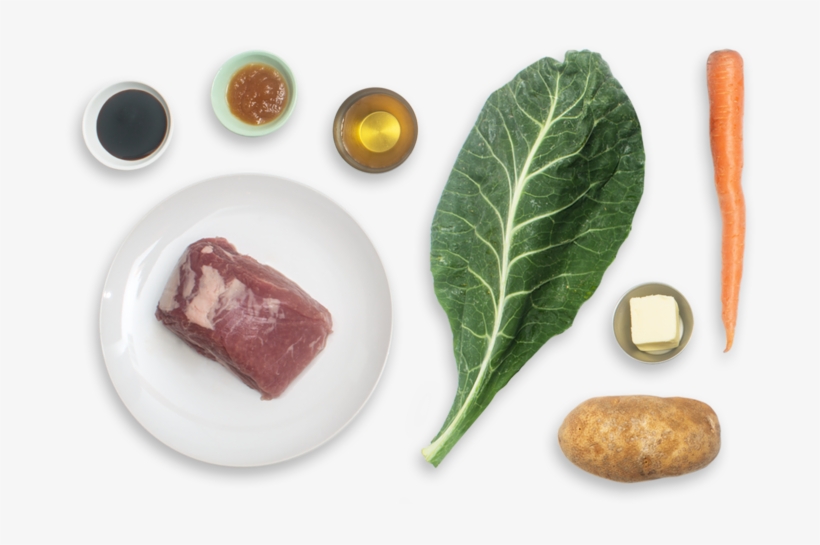 Roast Pork & Mashed Potato With Molasses-stewed Collard - Beef Tenderloin, transparent png download