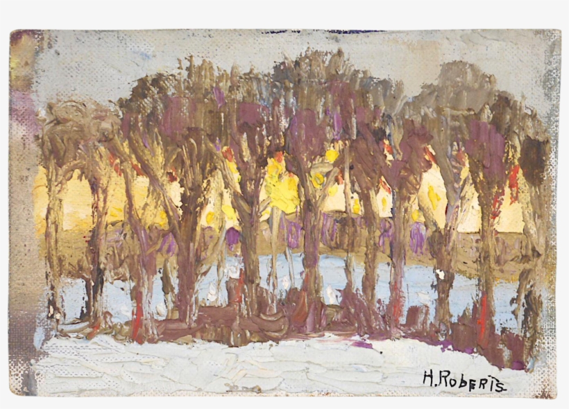 Original Vintage Expressionist Oil On Canvas By H - Oil Painting, transparent png download