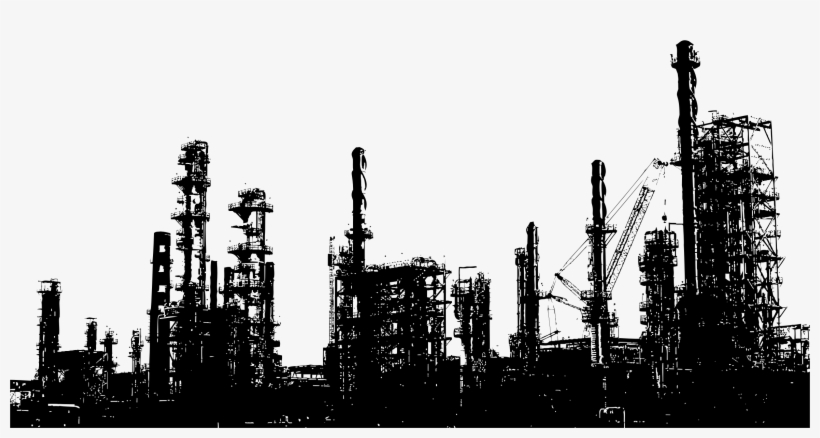 This Free Icons Png Design Of Oil Refinery Silhouette, transparent png download