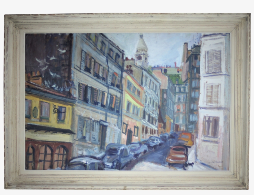 Oil On Board Of Paris Street - Picture Frame, transparent png download