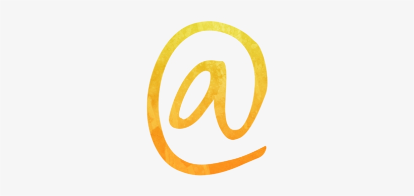 Gold Watercolor At Sign - Parallel, transparent png download