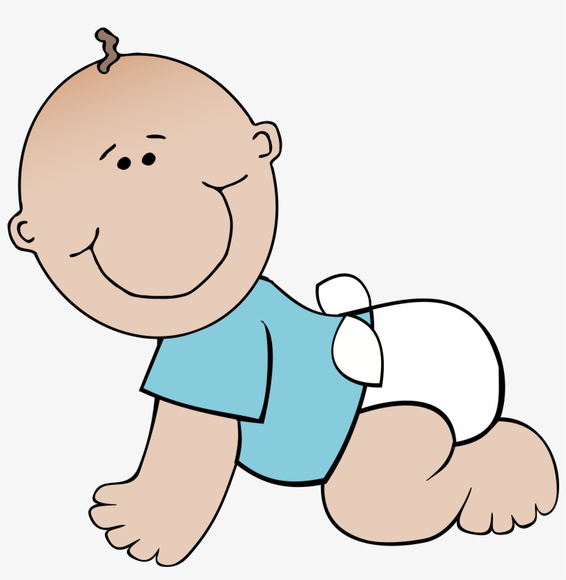 Black Clipart Baby Boy - Baby Clipart, transparent png download