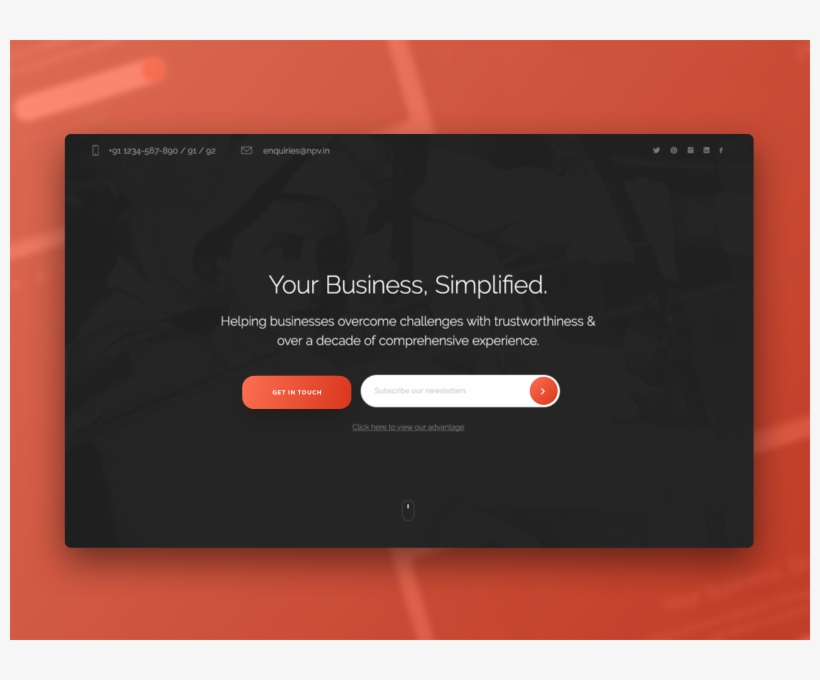 A Landing Screen Design Which Is Simple Yet It Has - Dribbble, transparent png download