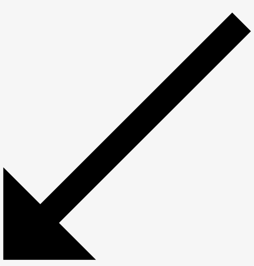Down Left Icon - Icon, transparent png download