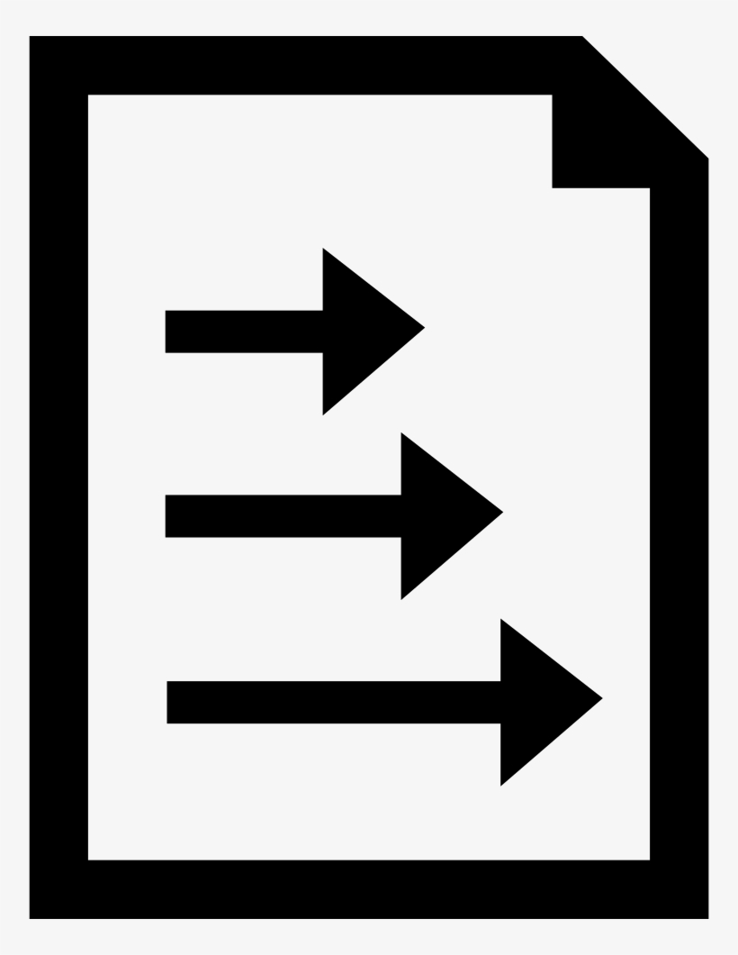 Document Interface Symbol Of A Paper Sheet With Three - Paper, transparent png download