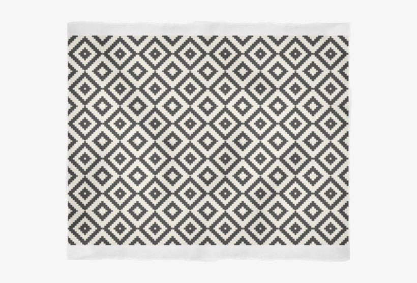 Aztec Diamond Pattern, Black Ivory, Graphic Print Blanket, - Barbara Home Collection 527452, transparent png download