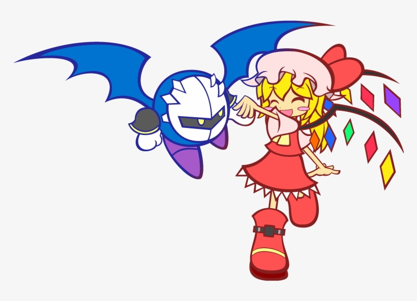 Flandre Scarlet And Meta Knight , Puyopuyo, Puyopuyo - Cartoon, transparent png download