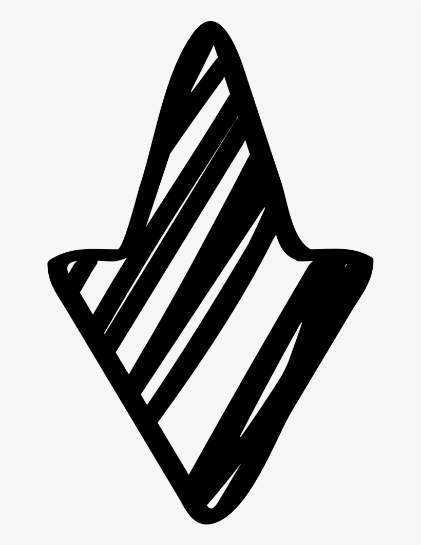Sketched Arrow Pointing Down - Arrow, transparent png download