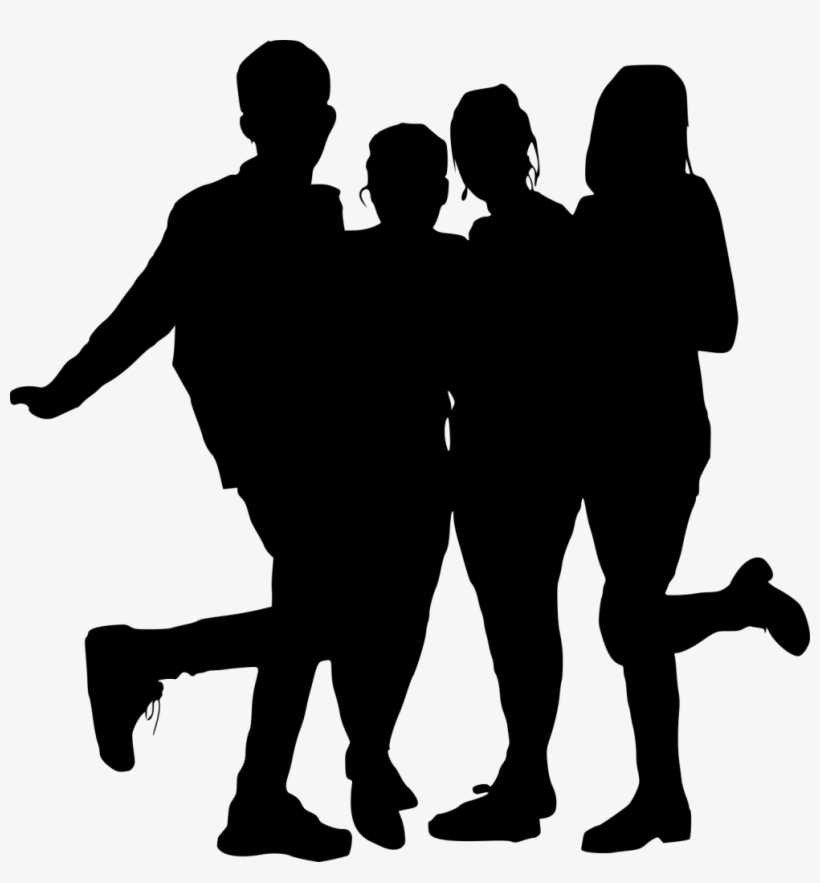 Free Png Group Photo Posing Silhouette Png Images Transparent - Group Posing Silhouette, transparent png download